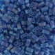 Miyuki half tila 5x2.4mm Perlen - Matted transparent capri blue ab HTL-149FR